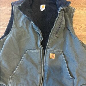 Carhartt Green Vest with Black Interior